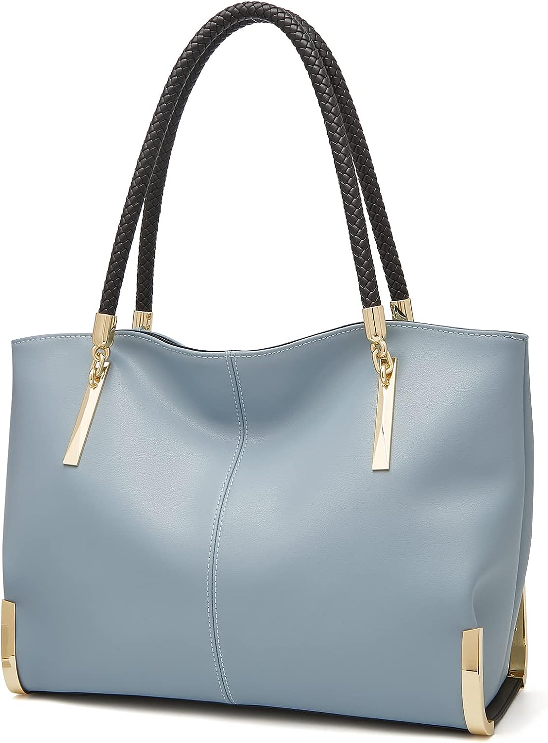 FOXLOVER Large Capacity Tote Handbags for Women, Genuine Leather Ladies Top-handle Bags Fashion Shoulder Bags Purses