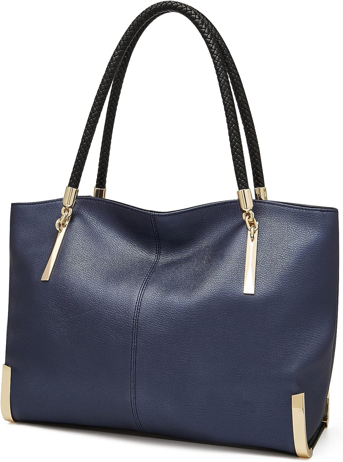 FOXLOVER Large Capacity Tote Handbags for Women, Genuine Leather Ladies Top-handle Bags Fashion Shoulder Bags Purses