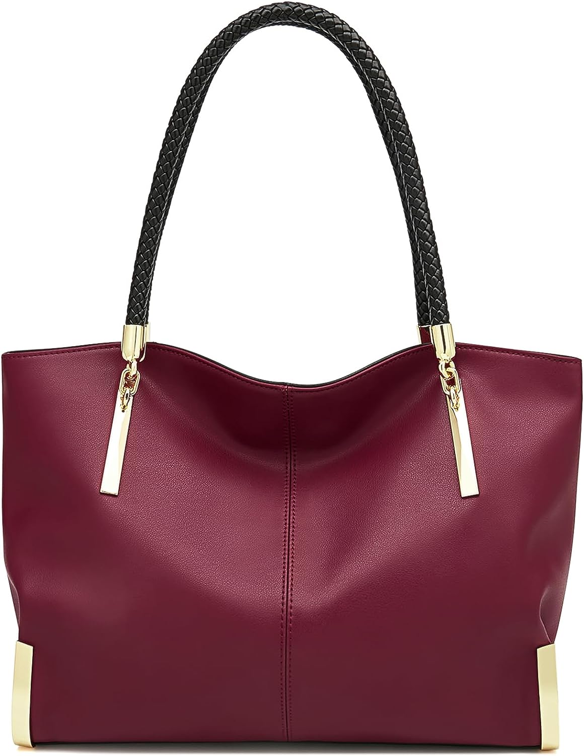 FOXLOVER Large Capacity Tote Handbags for Women, Genuine Leather Ladies Top-handle Bags Fashion Shoulder Bags Purses