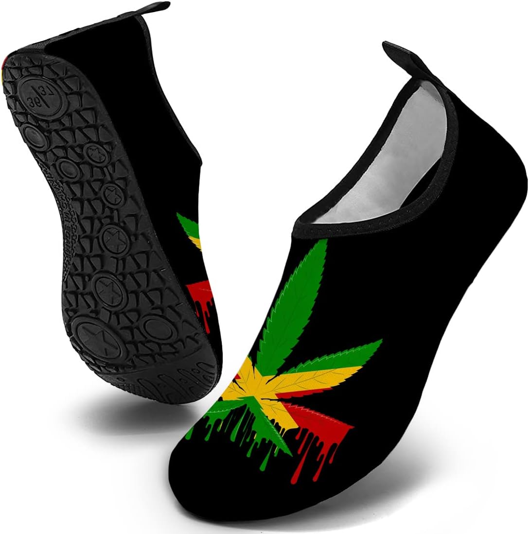 WEED WATER SHOES Water Shoes for Mens Womens Quick-Dry Aqua Socks Swim Beach Shoes for Outdoor Surfing Yoga