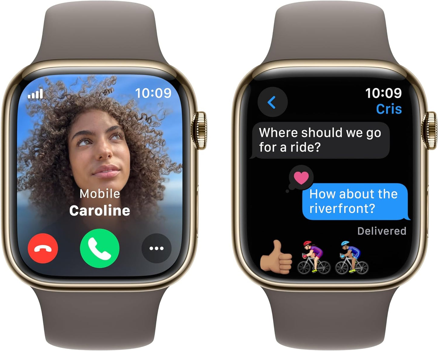 Apple Watch Series 9 [GPS + Cellular 41mm] Smartwatch with Gold Stainless Steel Case with Gold Sport Band S/M. Fitness Tracker, Blood Oxygen & ECG Apps, Always-On Retina Display