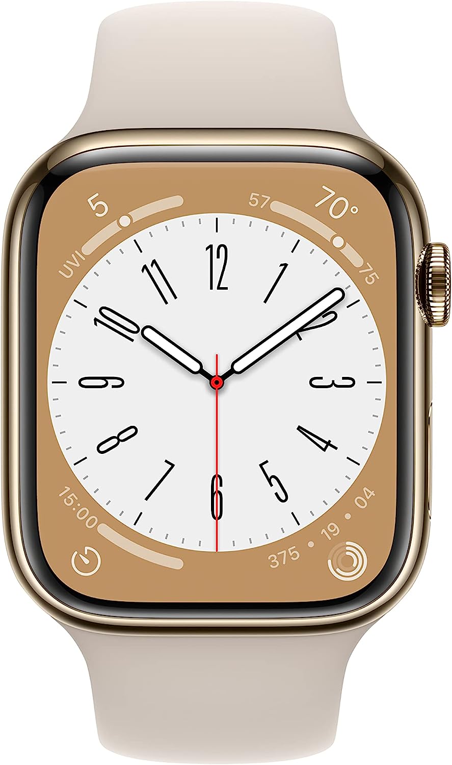 Apple Watch Series 8 [GPS + Cellular 41mm] Smart Watch w/Starlight Aluminum Case with Starlight Sport Band - S/M. Fitness Tracker, Blood Oxygen & ECG Apps, Always-On Retina Display, Water Resistant
