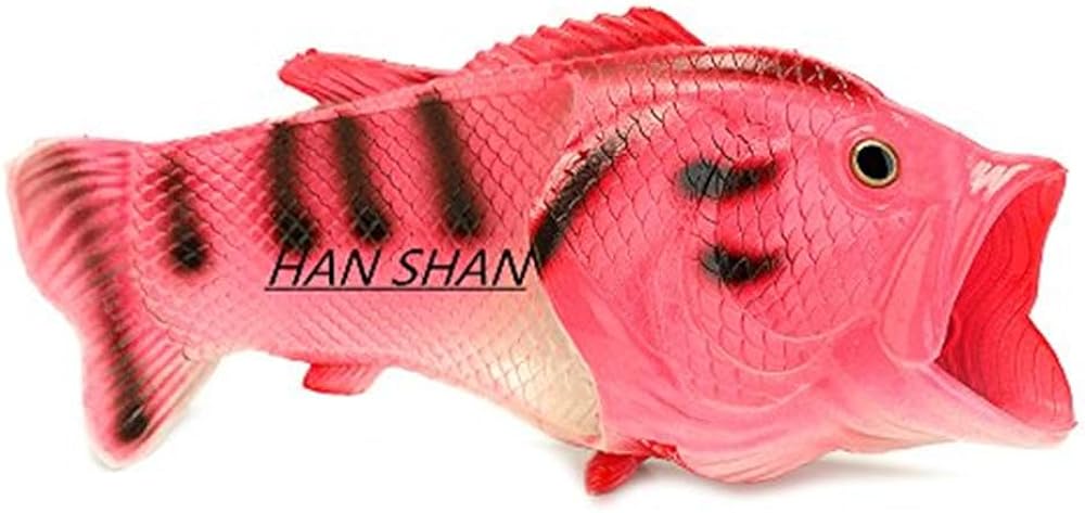 Unisex Fish Slippers, bass Sandals, Animal Slippers Animal Fish Slippers,