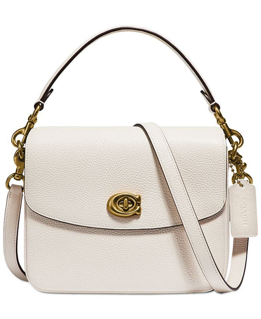Polished Pebbled Leather Cassie Crossbody 19