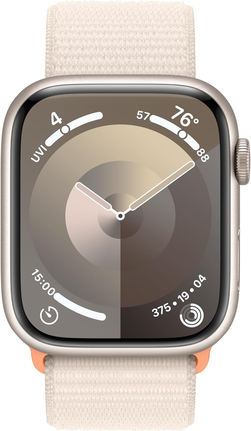Apple Watch Series 9 [GPS + Cellular 41mm] Smartwatch with Gold Stainless Steel Case with Gold Sport Band S/M. Fitness Tracker, Blood Oxygen & ECG Apps, Always-On Retina Display
