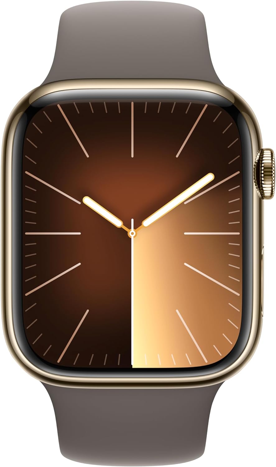 Apple Watch Series 9 [GPS + Cellular 41mm] Smartwatch with Gold Stainless Steel Case with Gold Sport Band S/M. Fitness Tracker, Blood Oxygen & ECG Apps, Always-On Retina Display
