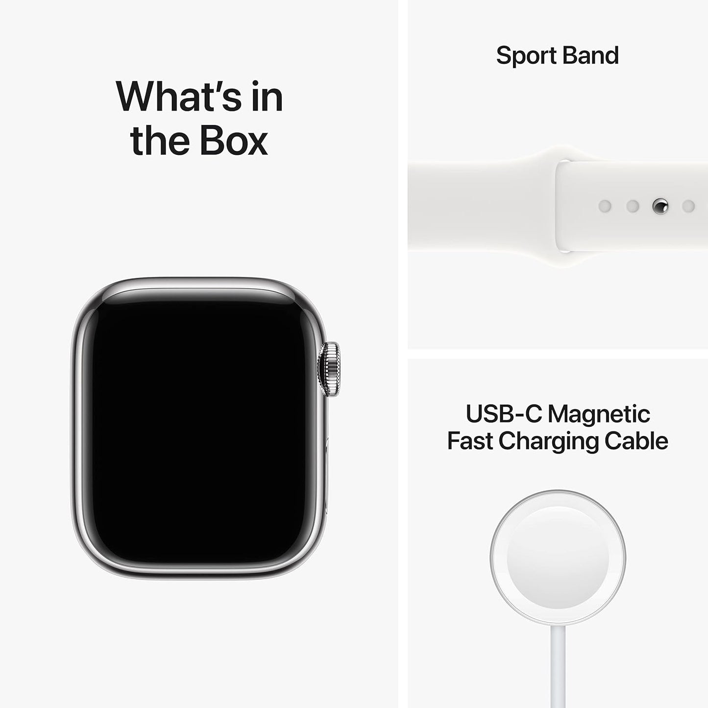 Apple Watch Series 8 [GPS + Cellular 41mm] Smart Watch w/Starlight Aluminum Case with Starlight Sport Band - S/M. Fitness Tracker, Blood Oxygen & ECG Apps, Always-On Retina Display, Water Resistant