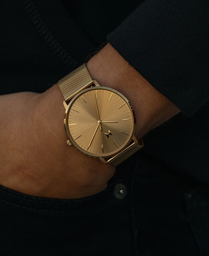 Men's Legacy Slim Gold-Tone Mesh Bracelet Watch 42mm