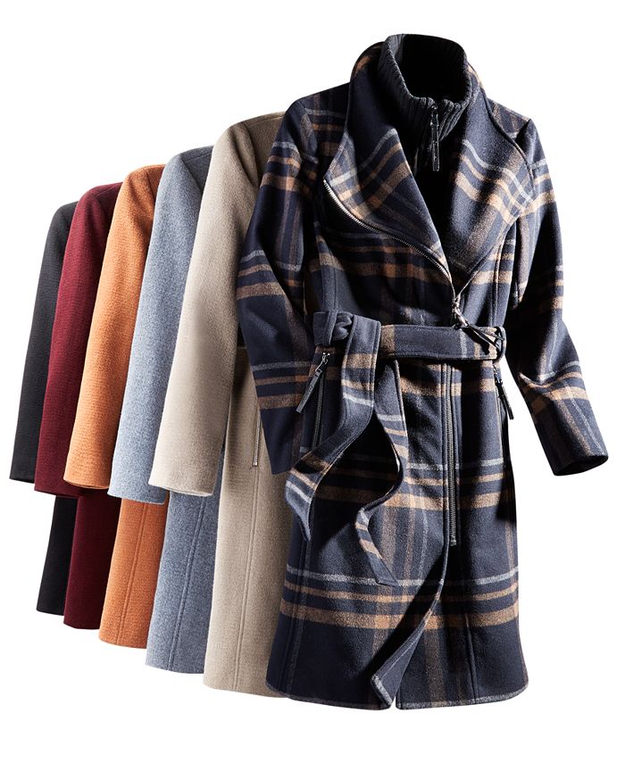 Women's Belted Wrap Coat, Created for Macy's