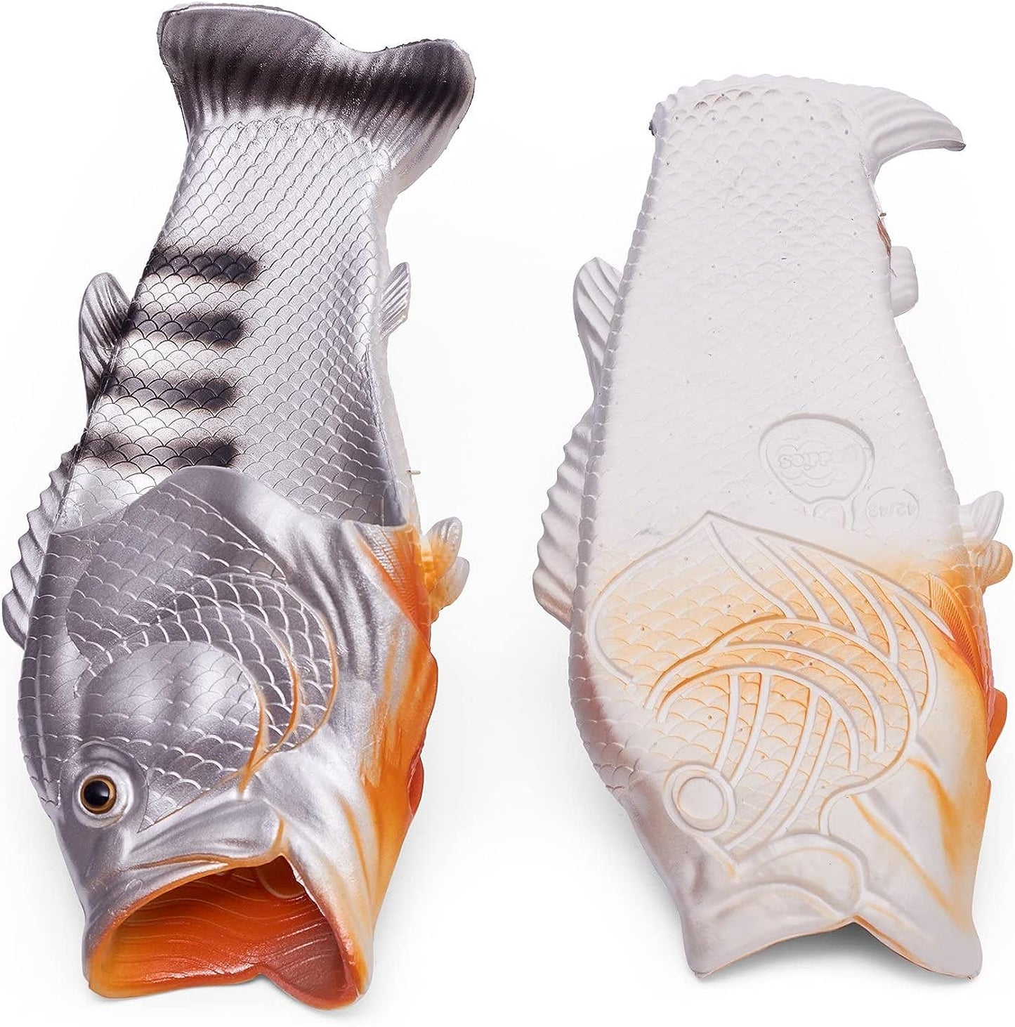 Coddies Fish Flip Flops | The Original Fish Slippers | Funny Gift, Unisex Sandals, Bass Slides, Pool, Beach & Shower Shoes | Men, Women & Kids
