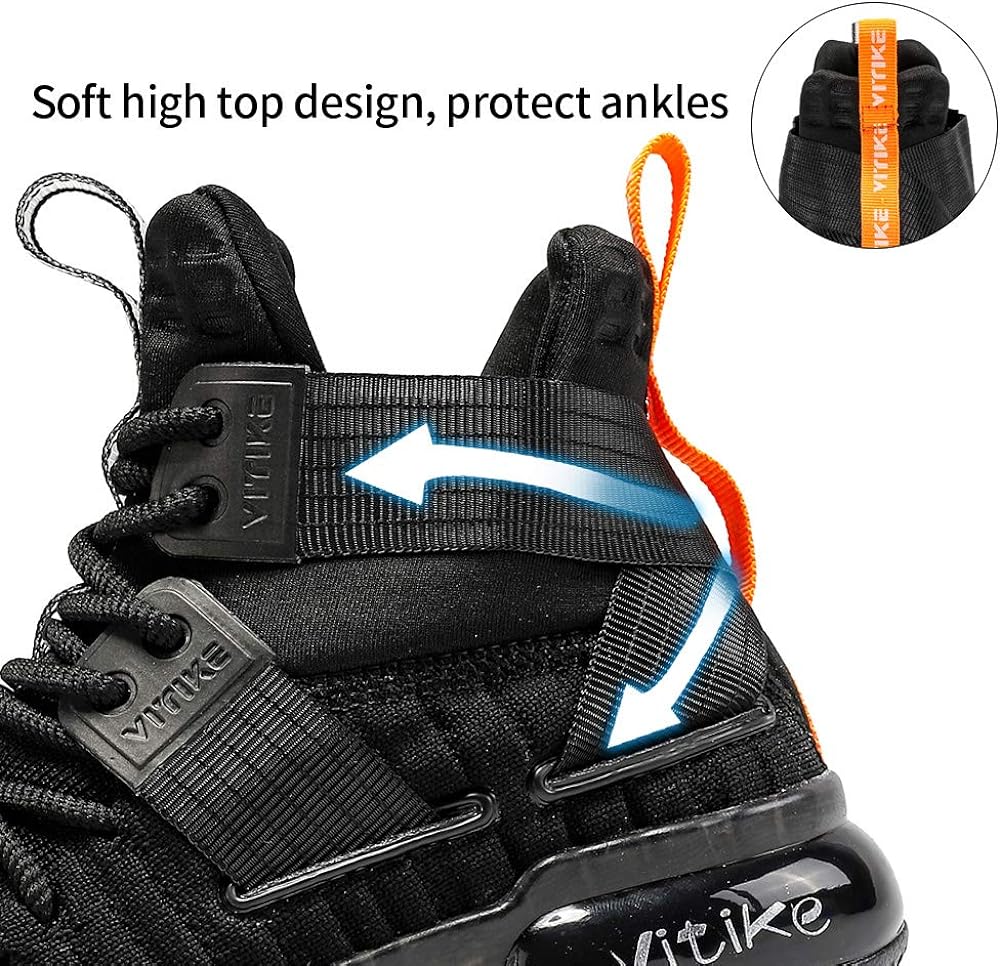 VITUOFLY Kids Basketball Shoes Boys Air Cushion Sneakers Girls Mid Top School Training Shoes Non-Slip Outdoor Sports Shoes Comfortable Boys Running Shoes Durable Little Kid/Big Kid