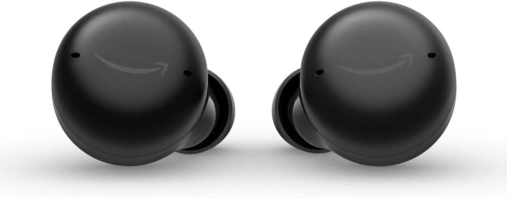 Echo Buds with Active Noise Cancellation (2021 release, 2nd gen) | Wired charging case | Black