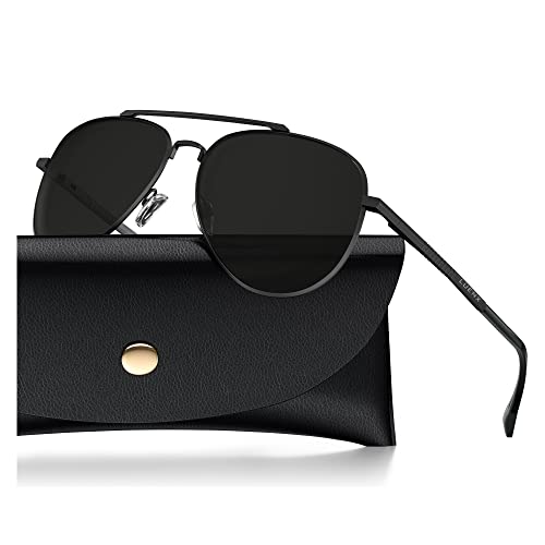 LUENX Aviator Sunglasses for Men Women Polarized - UV 400 Protection with case 60MM