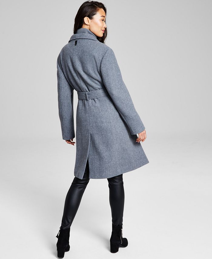Women's Belted Wrap Coat, Created for Macy's