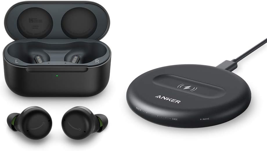 Echo Buds with Active Noise Cancellation (2021 release, 2nd gen) | Wired charging case | Black