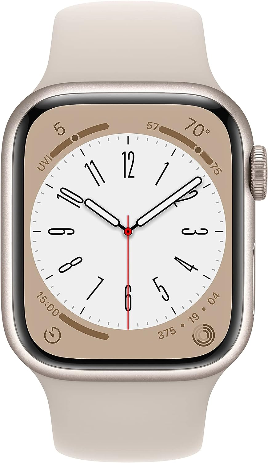 Apple Watch Series 8 [GPS + Cellular 41mm] Smart Watch w/Starlight Aluminum Case with Starlight Sport Band - S/M. Fitness Tracker, Blood Oxygen & ECG Apps, Always-On Retina Display, Water Resistant