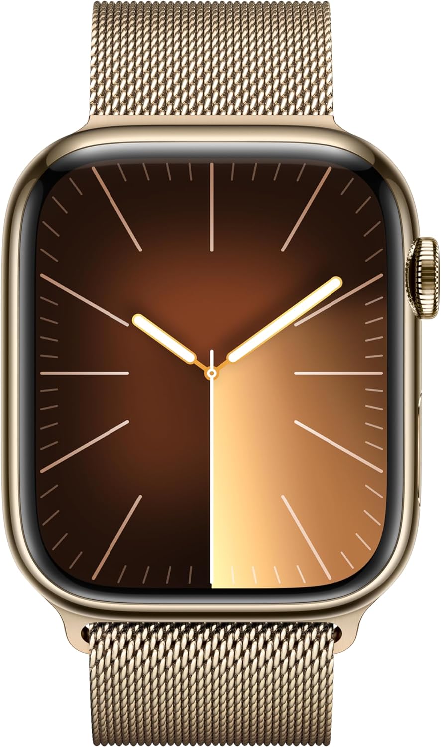 Apple Watch Series 9 [GPS + Cellular 41mm] Smartwatch with Gold Stainless Steel Case with Gold Sport Band S/M. Fitness Tracker, Blood Oxygen & ECG Apps, Always-On Retina Display