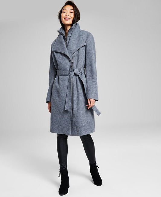 Women's Belted Wrap Coat, Created for Macy's