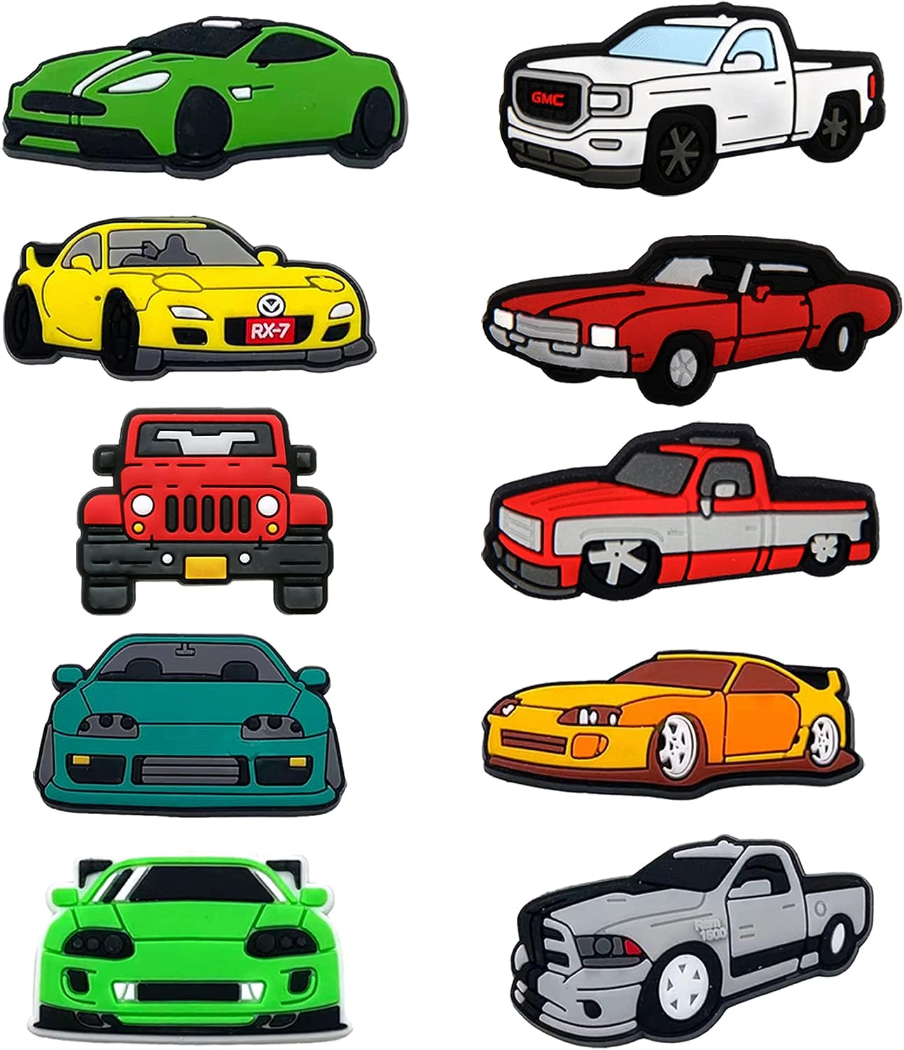 JAEZZIY Shoes Charm Suitable for Teenager Kids Boys Girls Sandals Cute Decoration Cool Car Money Space