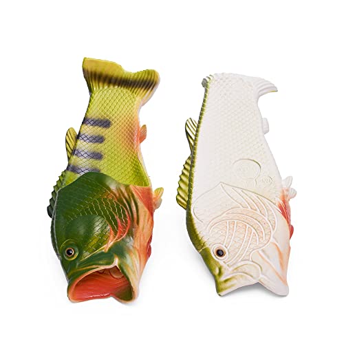 Coddies Fish Flip Flops | The Original Fish Slippers | Funny Gift, Unisex Sandals, Bass Slides, Pool, Beach & Shower Shoes | Men, Women & Kids