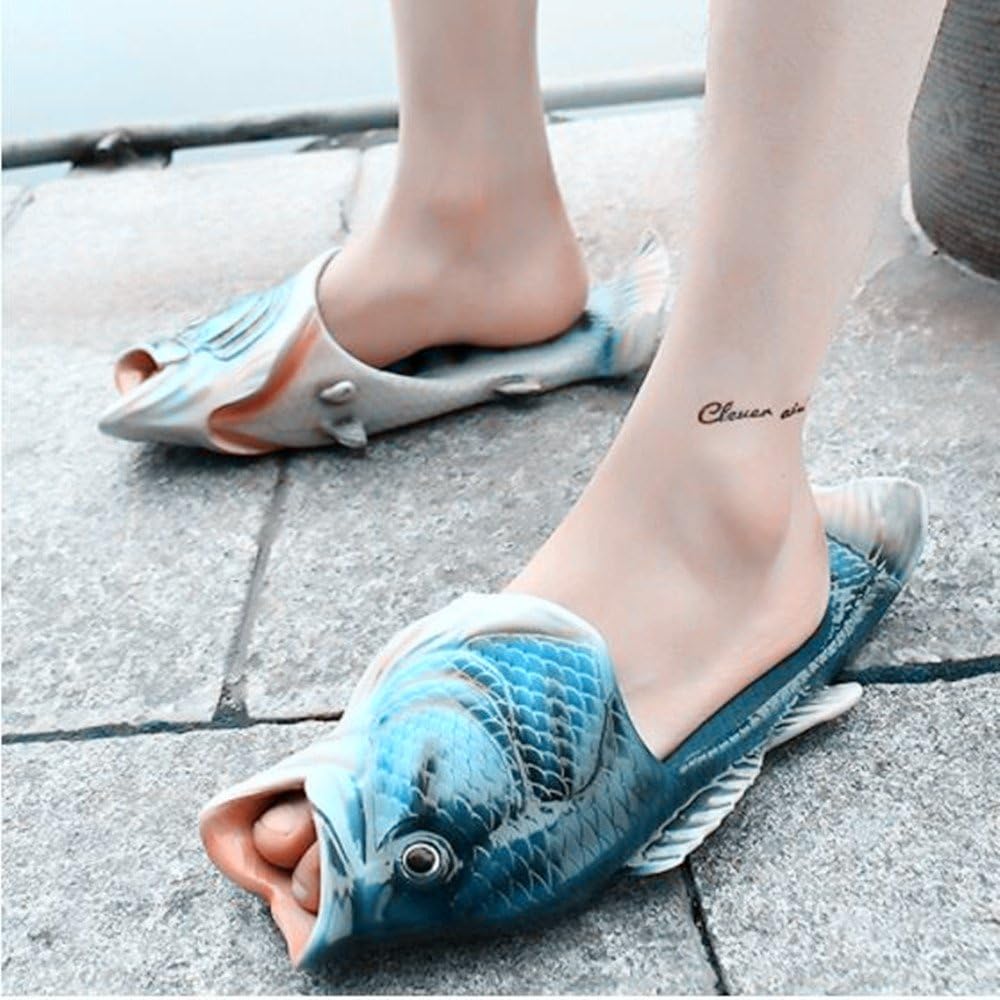Unisex Fish Slippers, bass Sandals, Animal Slippers Animal Fish Slippers,