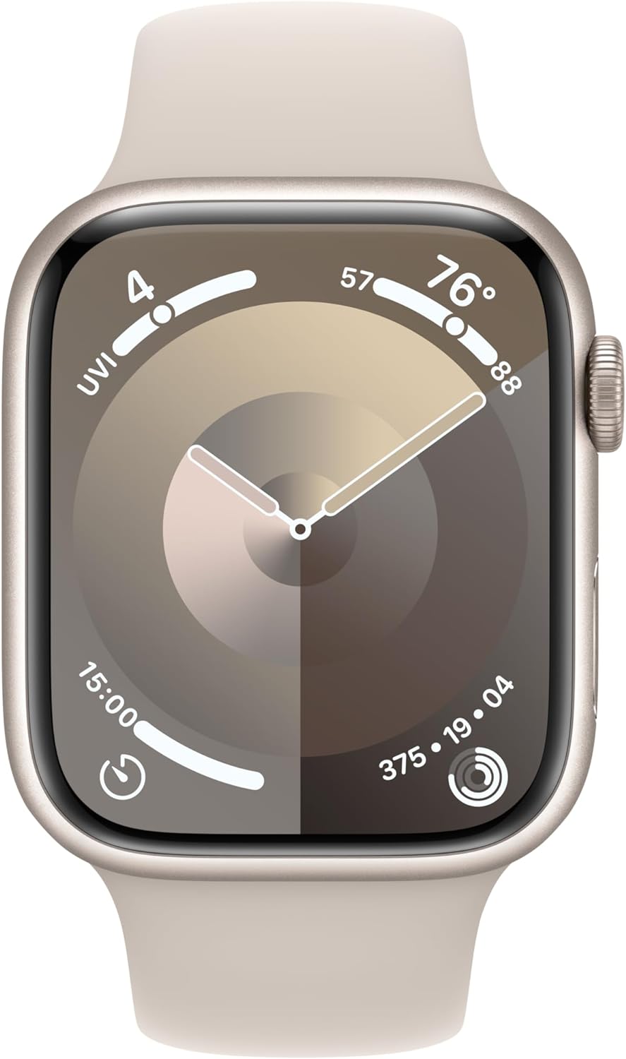 Apple Watch Series 9 [GPS + Cellular 41mm] Smartwatch with Gold Stainless Steel Case with Gold Sport Band S/M. Fitness Tracker, Blood Oxygen & ECG Apps, Always-On Retina Display