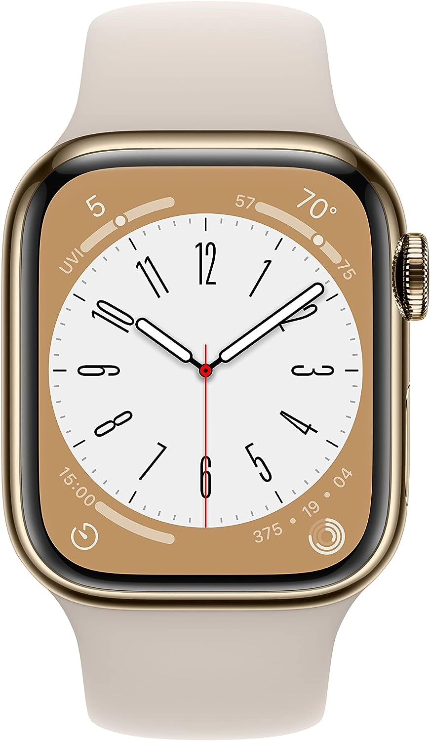 Apple Watch Series 8 [GPS + Cellular 41mm] Smart Watch w/Starlight Aluminum Case with Starlight Sport Band - S/M. Fitness Tracker, Blood Oxygen & ECG Apps, Always-On Retina Display, Water Resistant