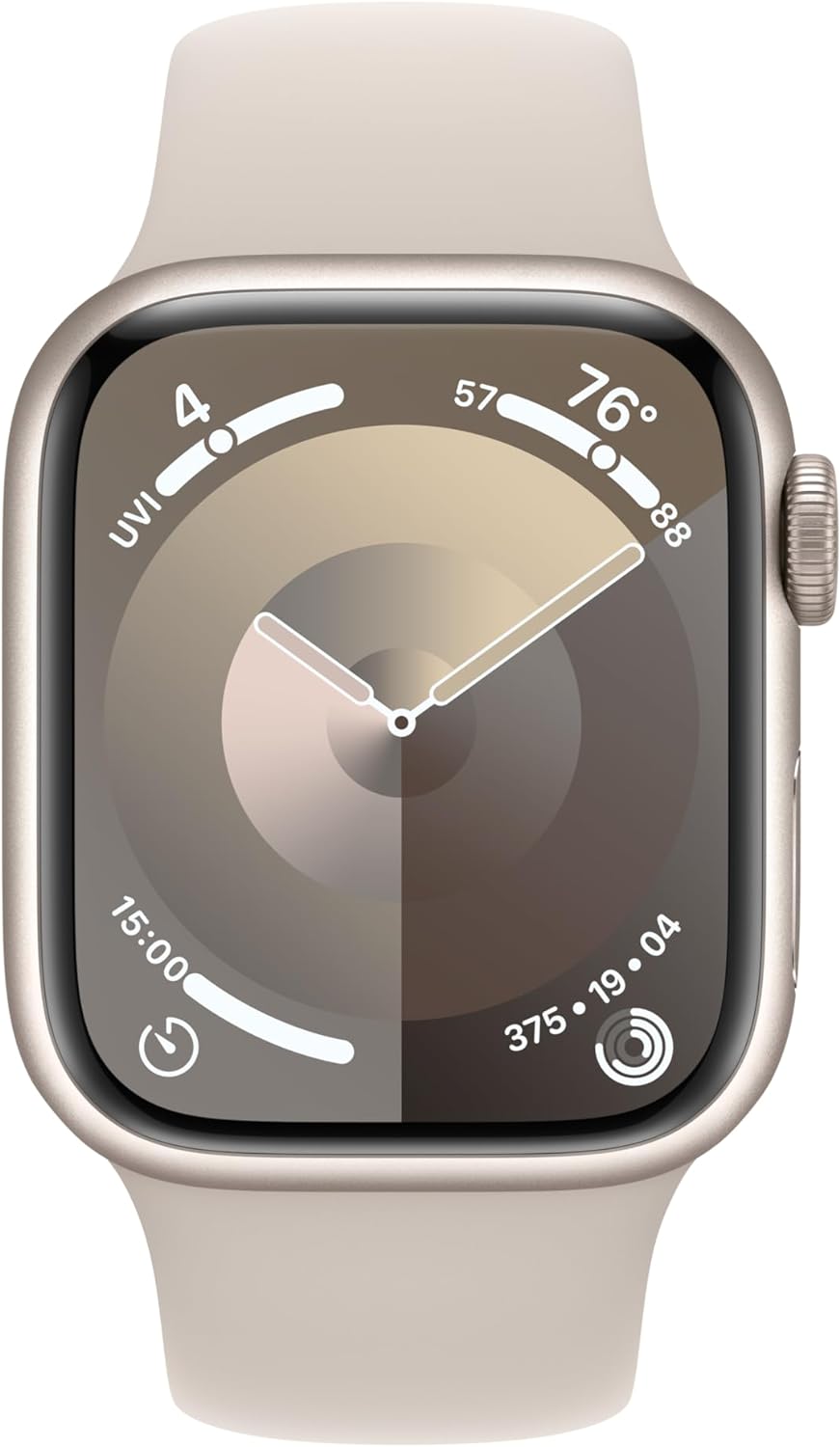 Apple Watch Series 9 [GPS + Cellular 41mm] Smartwatch with Gold Stainless Steel Case with Gold Sport Band S/M. Fitness Tracker, Blood Oxygen & ECG Apps, Always-On Retina Display