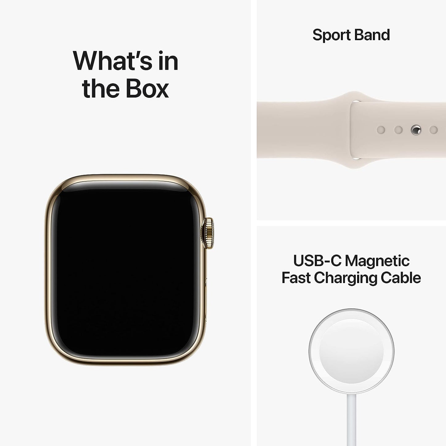 Apple Watch Series 8 [GPS + Cellular 41mm] Smart Watch w/Starlight Aluminum Case with Starlight Sport Band - S/M. Fitness Tracker, Blood Oxygen & ECG Apps, Always-On Retina Display, Water Resistant