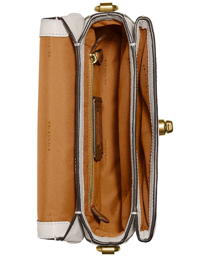 Polished Pebbled Leather Cassie Crossbody 19