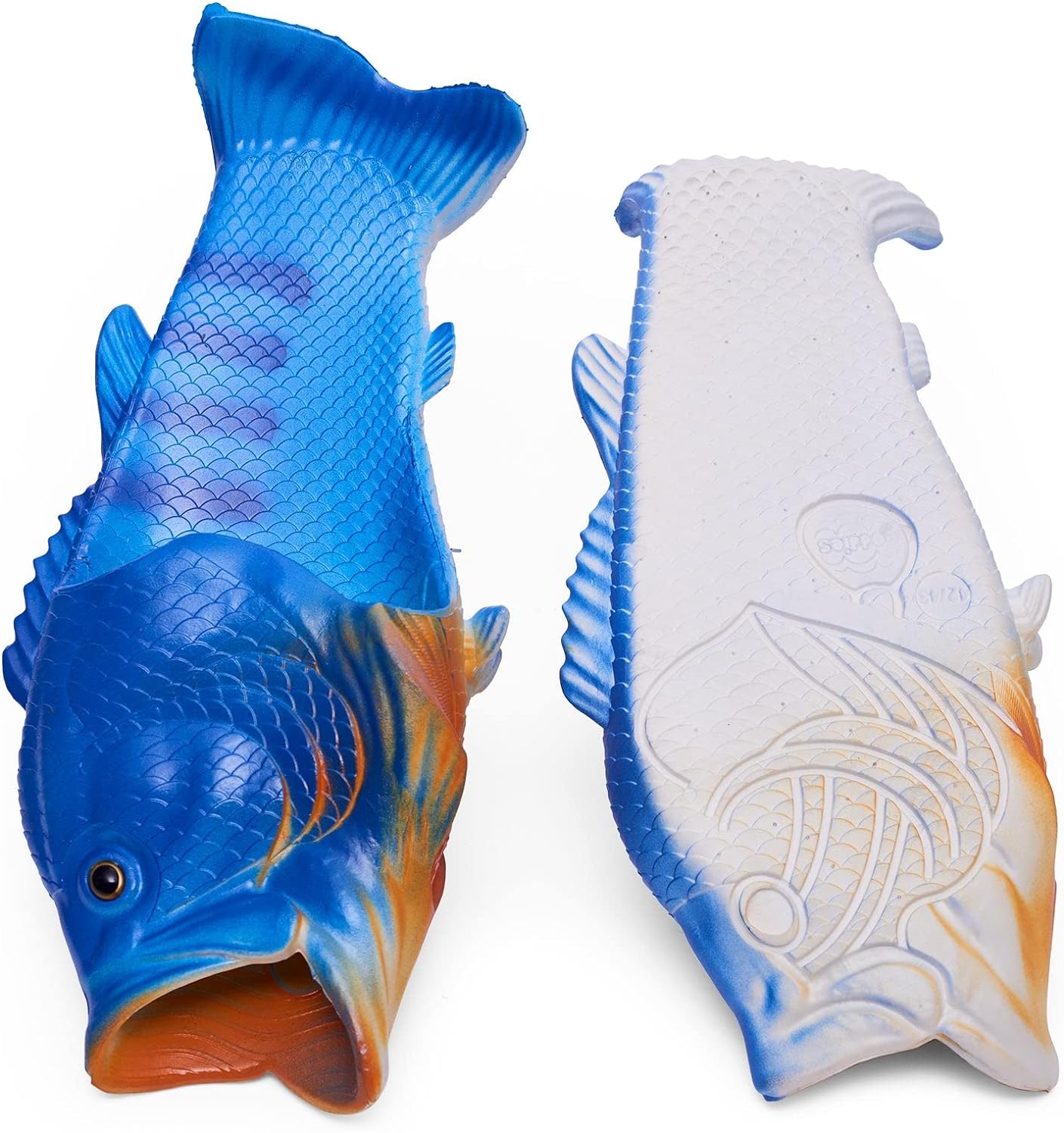 Coddies Fish Flip Flops | The Original Fish Slippers | Funny Gift, Unisex Sandals, Bass Slides, Pool, Beach & Shower Shoes | Men, Women & Kids