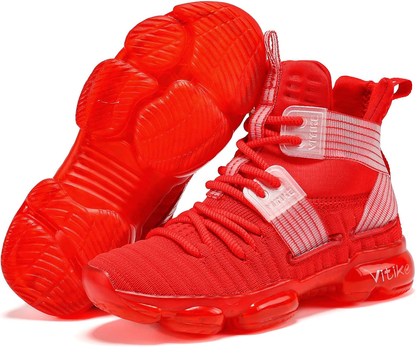 VITUOFLY Kids Basketball Shoes Boys Air Cushion Sneakers Girls Mid Top School Training Shoes Non-Slip Outdoor Sports Shoes Comfortable Boys Running Shoes Durable Little Kid/Big Kid