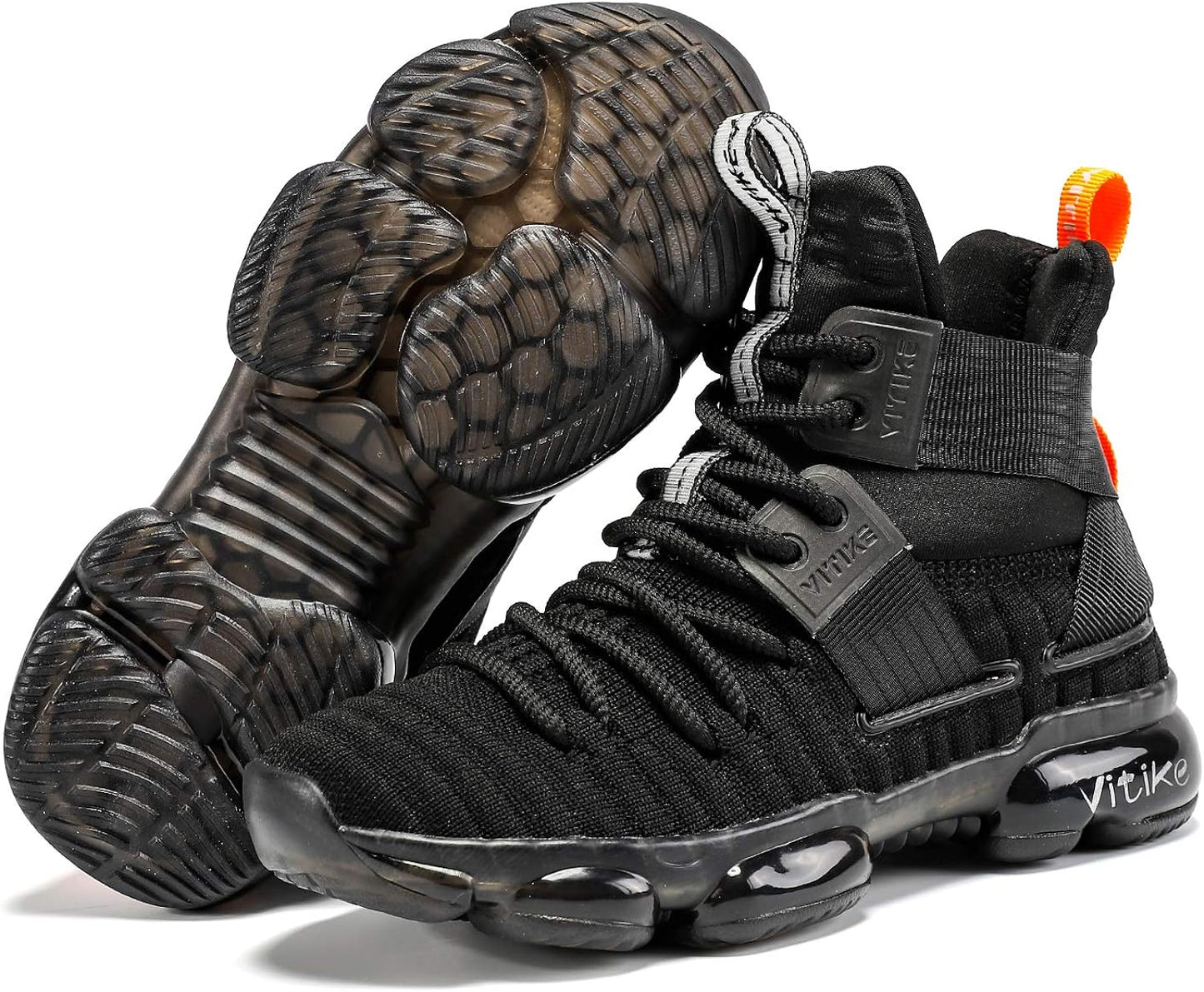 VITUOFLY Kids Basketball Shoes Boys Air Cushion Sneakers Girls Mid Top School Training Shoes Non-Slip Outdoor Sports Shoes Comfortable Boys Running Shoes Durable Little Kid/Big Kid