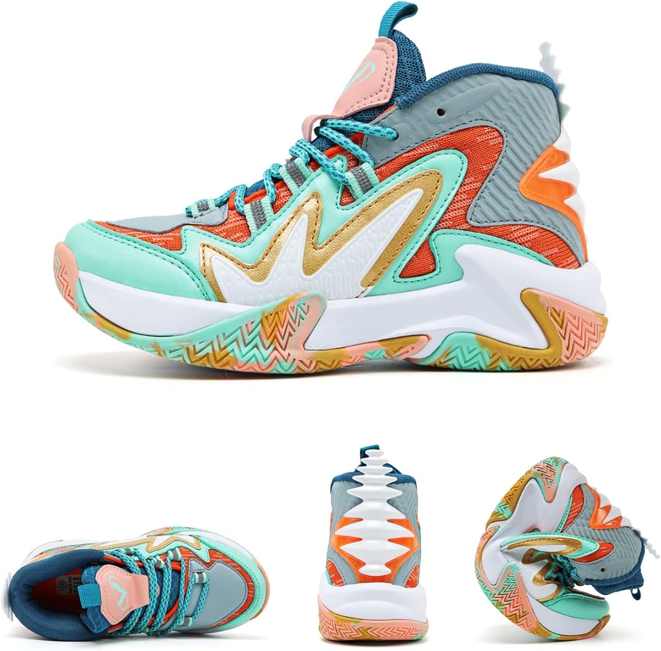 VITUOFLY Kids Basketball Shoes Boys Air Cushion Sneakers Girls Mid Top School Training Shoes Non-Slip Outdoor Sports Shoes Comfortable Boys Running Shoes Durable Little Kid/Big Kid