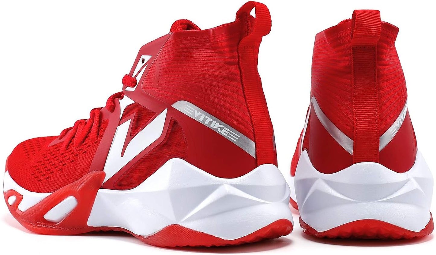 VITUOFLY Kids Basketball Shoes Boys Air Cushion Sneakers Girls Mid Top School Training Shoes Non-Slip Outdoor Sports Shoes Comfortable Boys Running Shoes Durable Little Kid/Big Kid