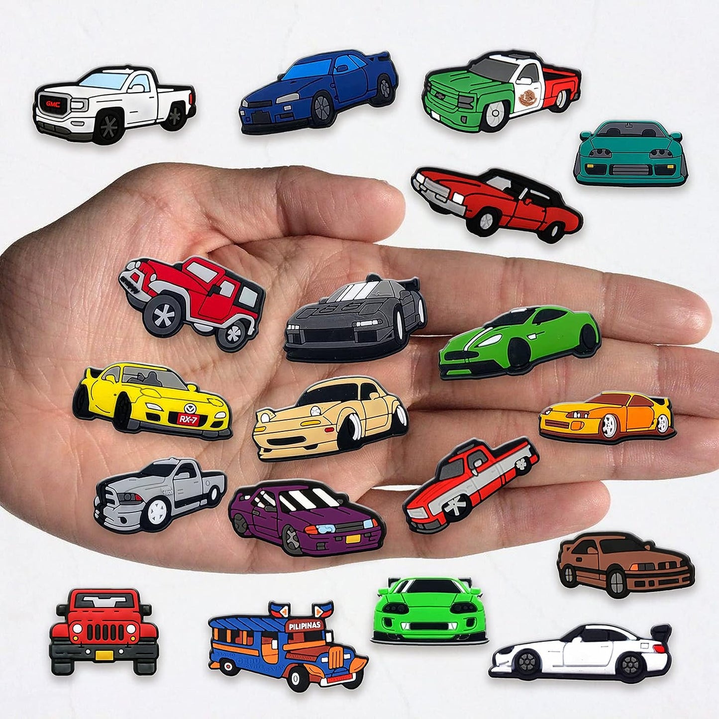 JAEZZIY Shoes Charm Suitable for Teenager Kids Boys Girls Sandals Cute Decoration Cool Car Money Space