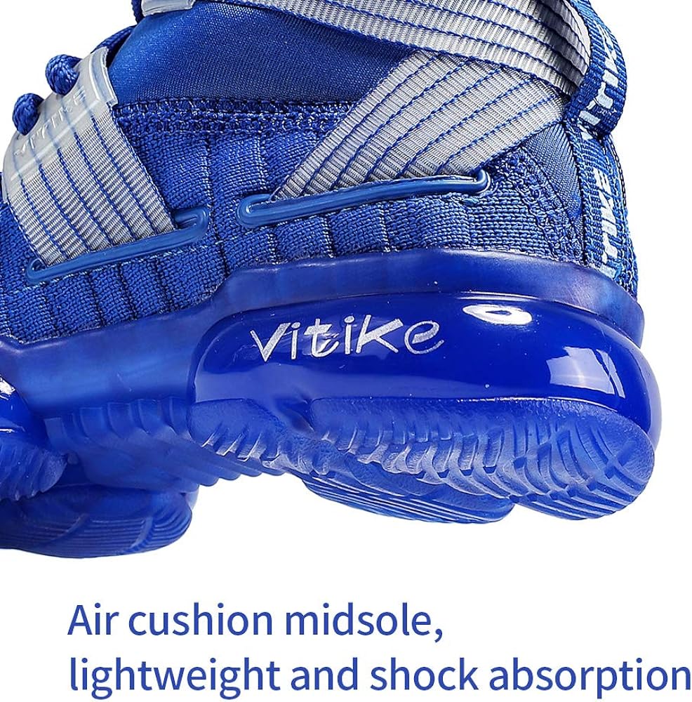 VITUOFLY Kids Basketball Shoes Boys Air Cushion Sneakers Girls Mid Top School Training Shoes Non-Slip Outdoor Sports Shoes Comfortable Boys Running Shoes Durable Little Kid/Big Kid
