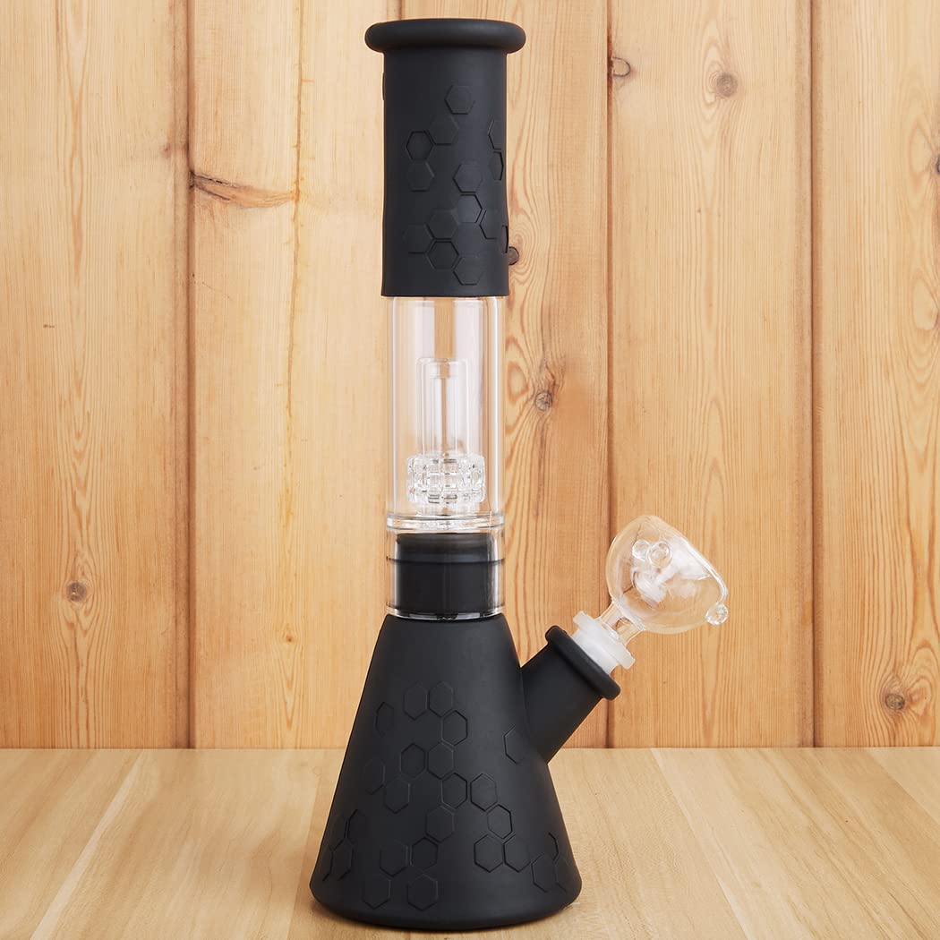 [7Piece] Coryamon 11.2inch Favorites Silicone and Glass Bing Bong Collectors Set Gift for Family [All in One]