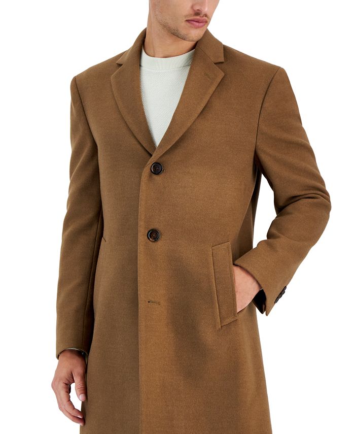 Men's Classic-Fit Solid Overcoats