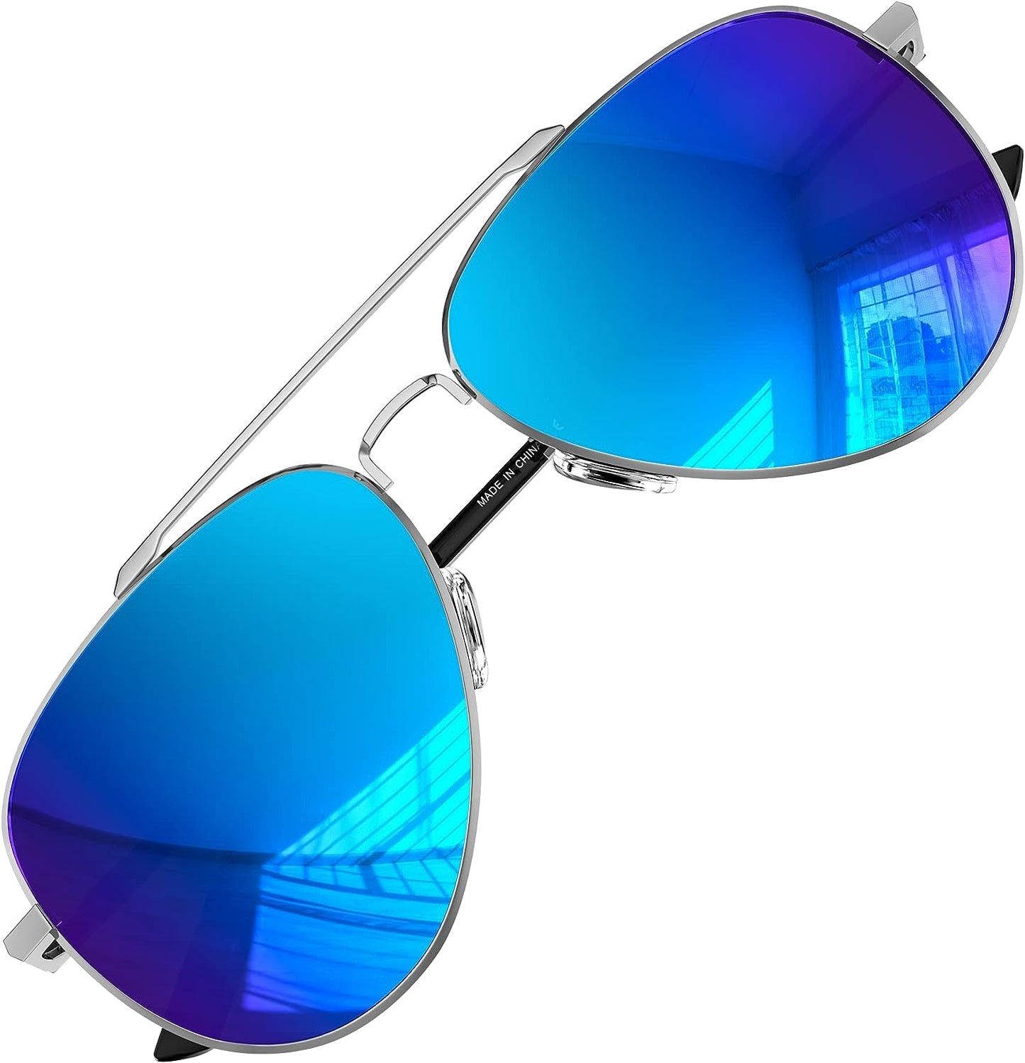 LUENX Aviator Sunglasses for Men Women Polarized - UV 400 Protection with case 60MM