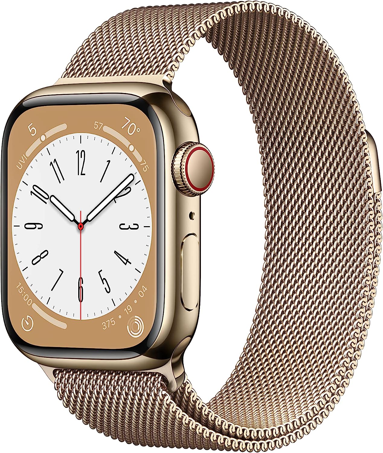 Apple Watch Series 8 [GPS + Cellular 41mm] Smart Watch w/Starlight Aluminum Case with Starlight Sport Band - S/M. Fitness Tracker, Blood Oxygen & ECG Apps, Always-On Retina Display, Water Resistant