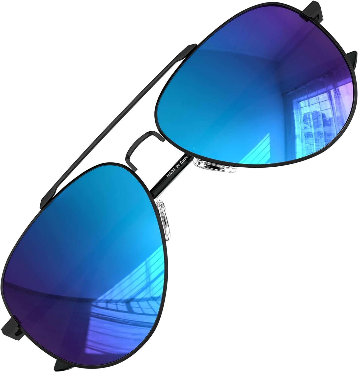 LUENX Aviator Sunglasses for Men Women Polarized - UV 400 Protection with case 60MM