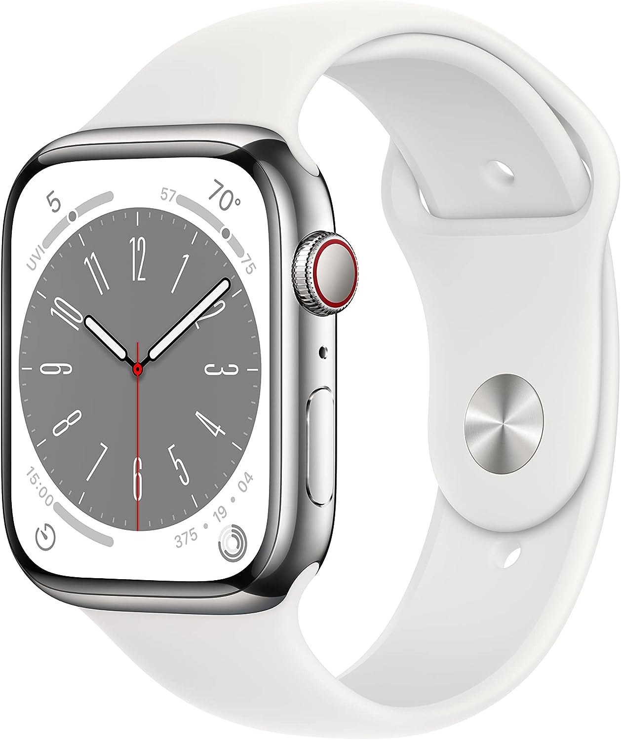 Apple Watch Series 8 [GPS + Cellular 41mm] Smart Watch w/Starlight Aluminum Case with Starlight Sport Band - S/M. Fitness Tracker, Blood Oxygen & ECG Apps, Always-On Retina Display, Water Resistant