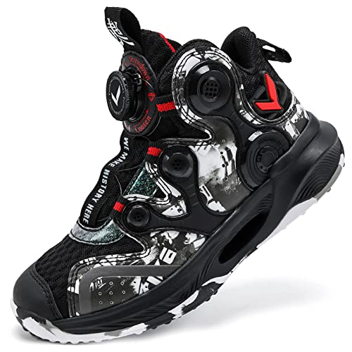 VITUOFLY Kids Basketball Shoes Boys Air Cushion Sneakers Girls Mid Top School Training Shoes Non-Slip Outdoor Sports Shoes Comfortable Boys Running Shoes Durable Little Kid/Big Kid
