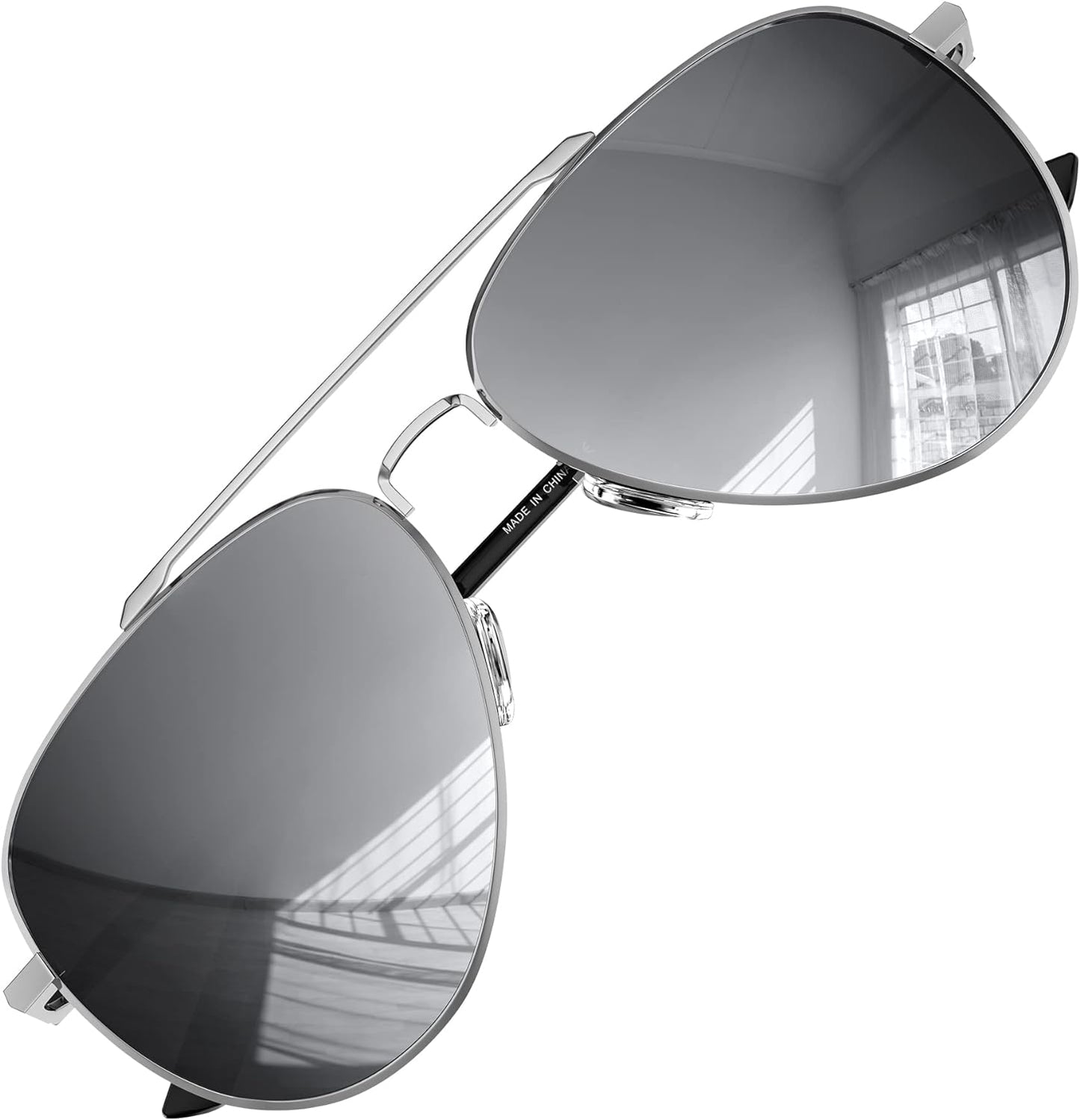 LUENX Aviator Sunglasses for Men Women Polarized - UV 400 Protection with case 60MM
