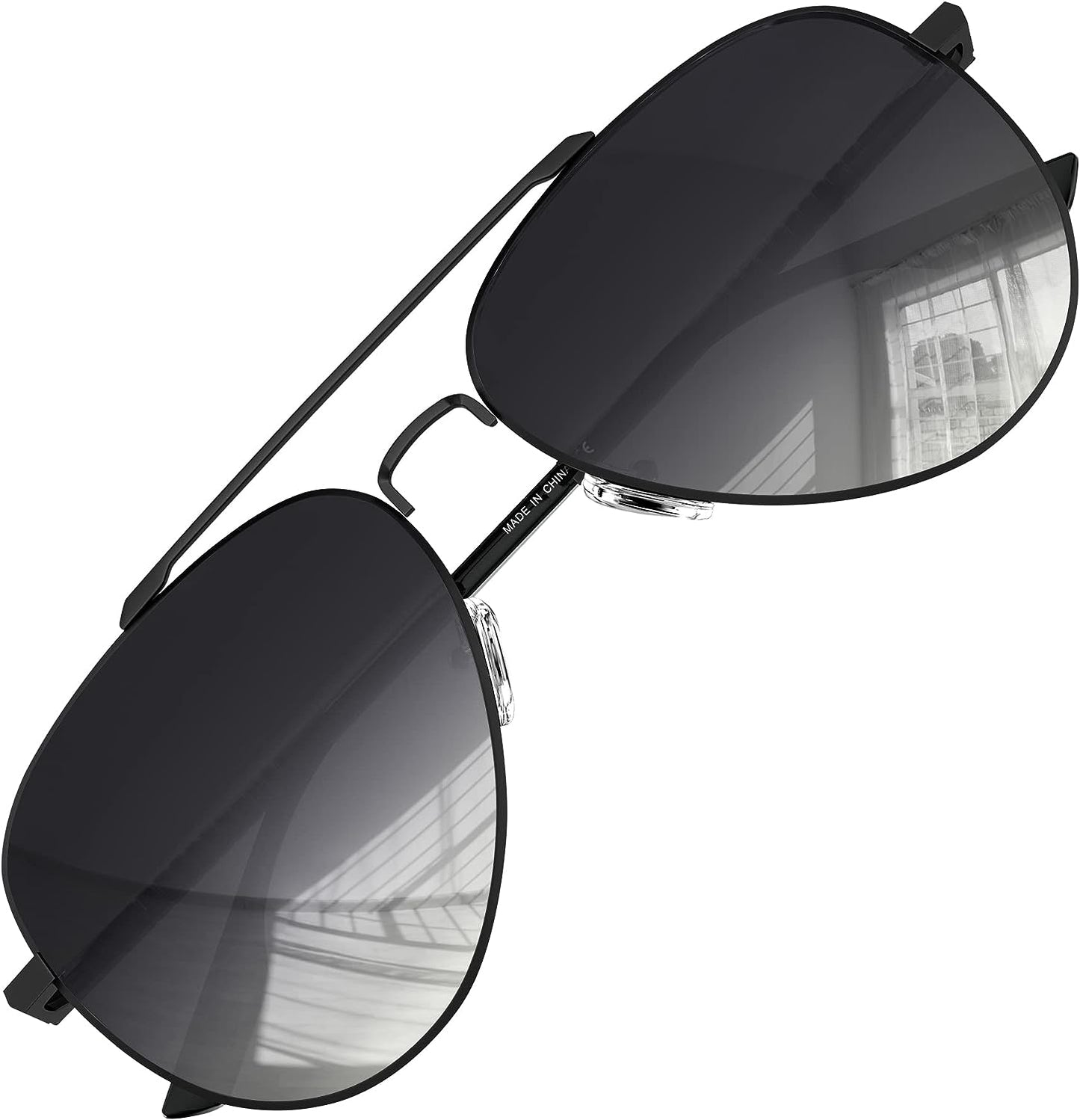 LUENX Aviator Sunglasses for Men Women Polarized - UV 400 Protection with case 60MM