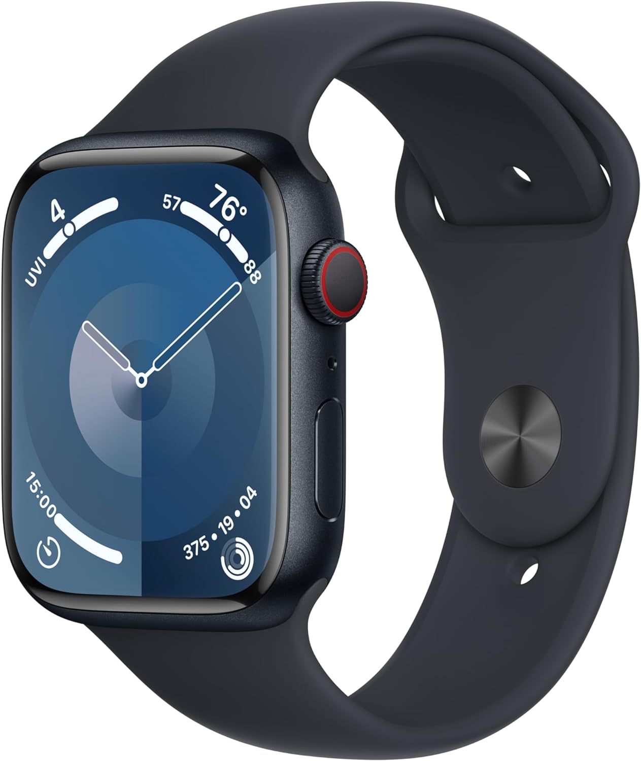 Apple Watch Series 9 [GPS + Cellular 41mm] Smartwatch with Gold Stainless Steel Case with Gold Sport Band S/M. Fitness Tracker, Blood Oxygen & ECG Apps, Always-On Retina Display