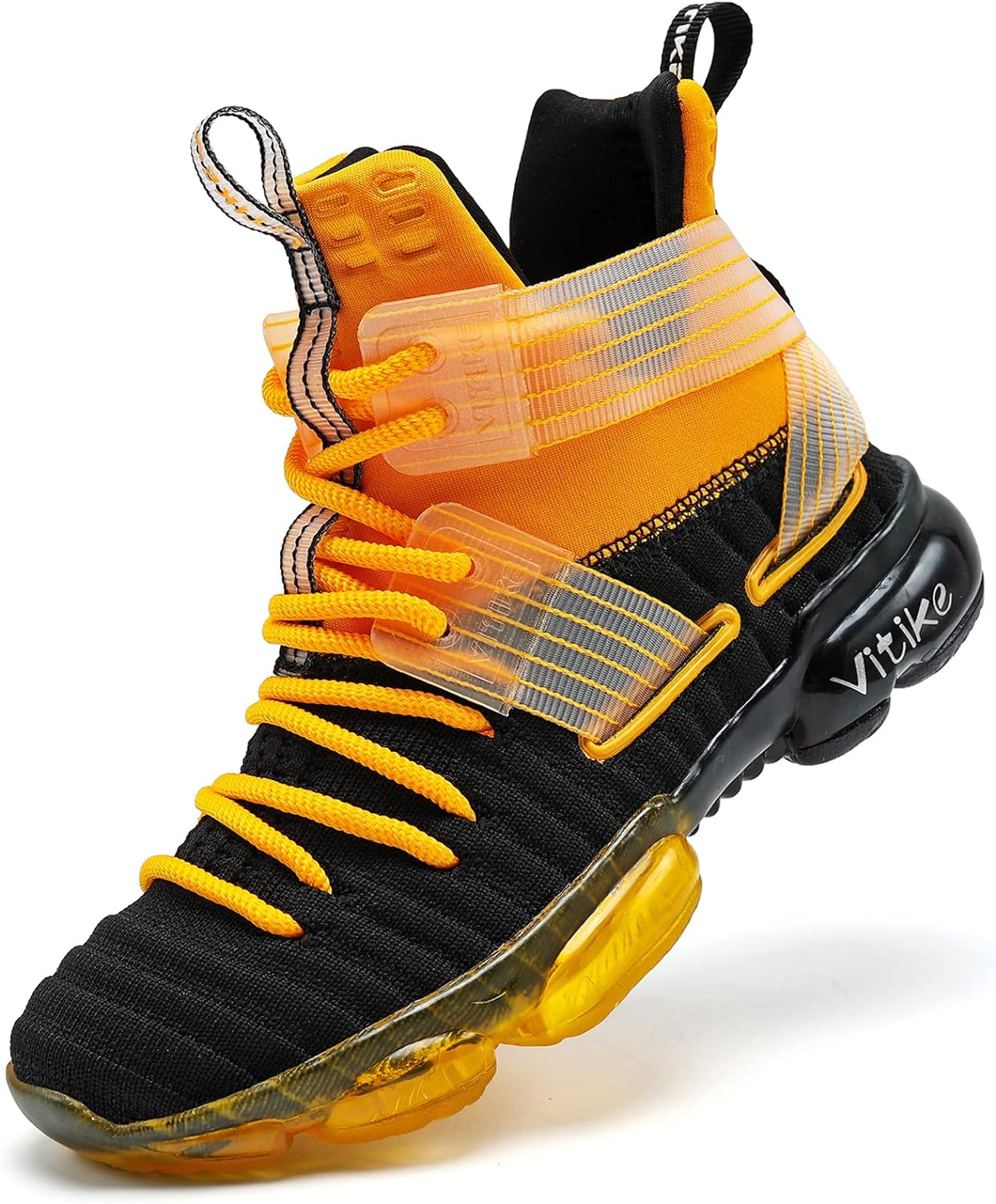 VITUOFLY Kids Basketball Shoes Boys Air Cushion Sneakers Girls Mid Top School Training Shoes Non-Slip Outdoor Sports Shoes Comfortable Boys Running Shoes Durable Little Kid/Big Kid