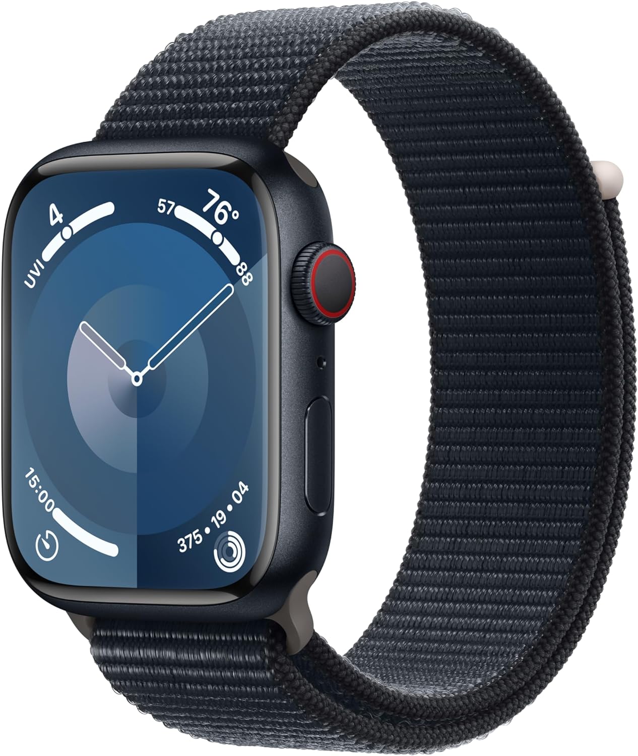 Apple Watch Series 9 [GPS + Cellular 41mm] Smartwatch with Gold Stainless Steel Case with Gold Sport Band S/M. Fitness Tracker, Blood Oxygen & ECG Apps, Always-On Retina Display