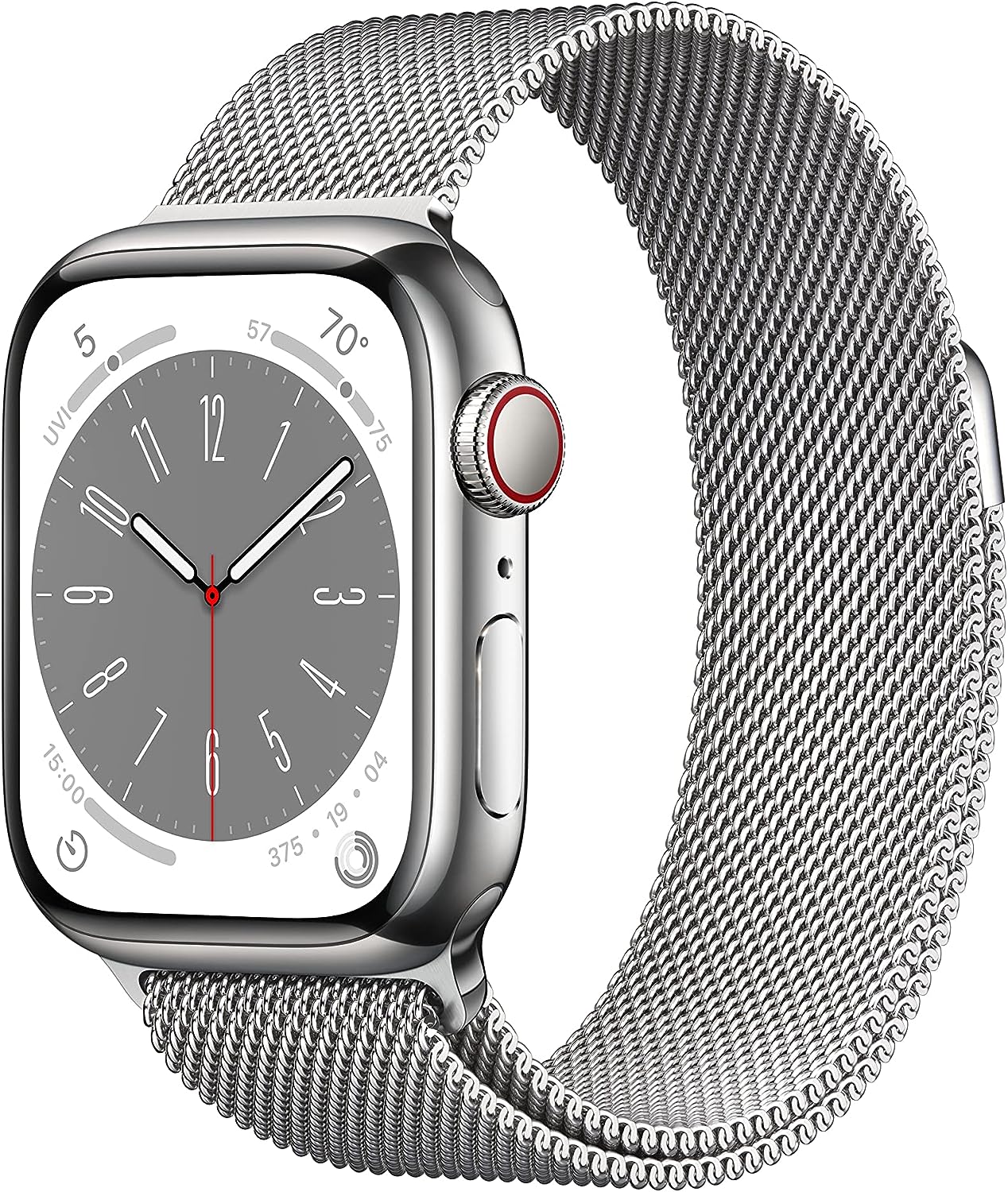 Apple Watch Series 8 [GPS + Cellular 41mm] Smart Watch w/Starlight Aluminum Case with Starlight Sport Band - S/M. Fitness Tracker, Blood Oxygen & ECG Apps, Always-On Retina Display, Water Resistant